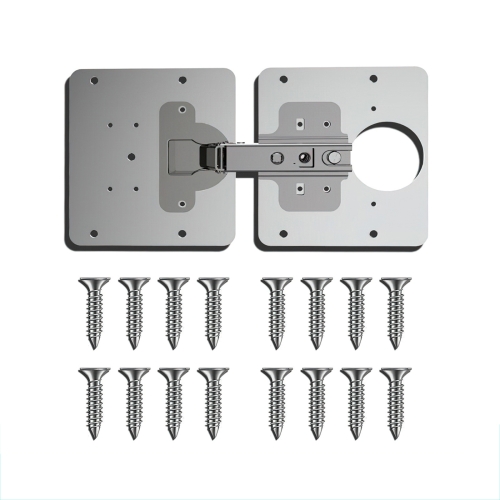 

2 PCS Stainless Steel Hinge Repair Installer, Specification: 2 Repair Plates + Hinge + 16 Screws