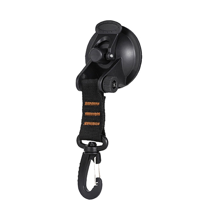 

3 PCS Car Tent Suction Cup Home Users Outside Travel Portable Suction Cup Hook Round Carabiner(Orange)
