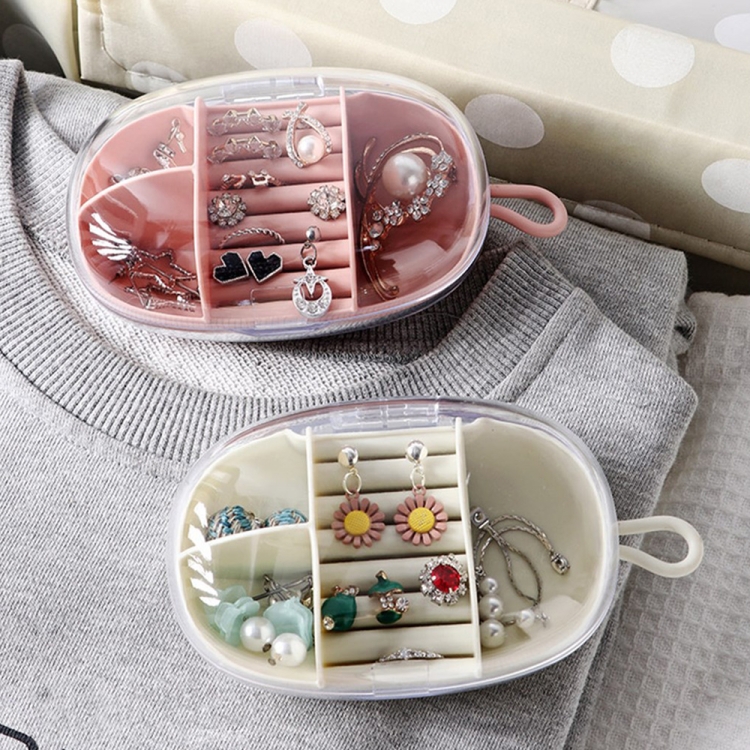 

2 PCS TM20010 Portable Earrings Jewelry Storage Box(Random Color Delivery)