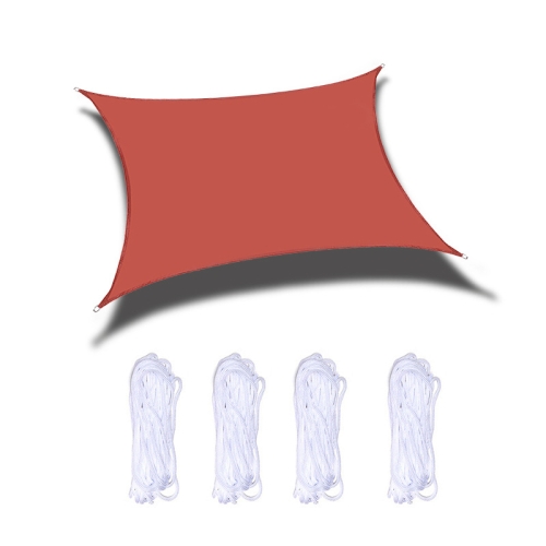 

Outdoor Garden Sunshade Sail Waterproof Anti-UV Canopy, Size: 4m x 7m(Red)