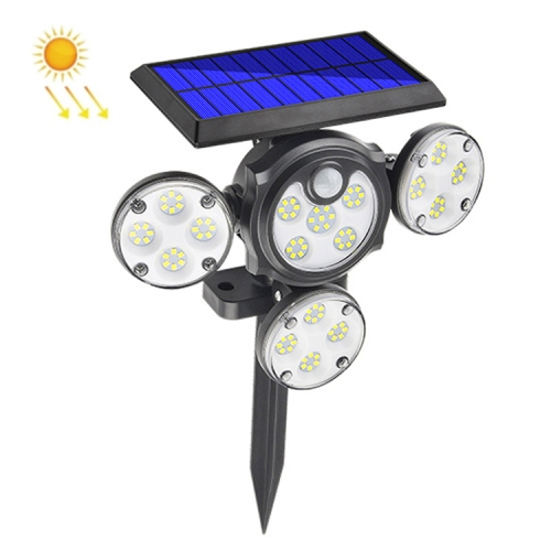 

102 LED TG-TY080 Solar Wall Light 4-Head Rotating Outdoor Waterproof Street Light Human Body Induction Garden Lawn Lamp