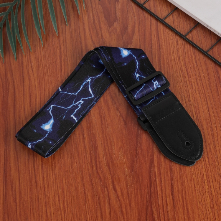 

3 PCS Printed Ukulele Guitar Strap, Length: 85-135cm(Blue Flash )