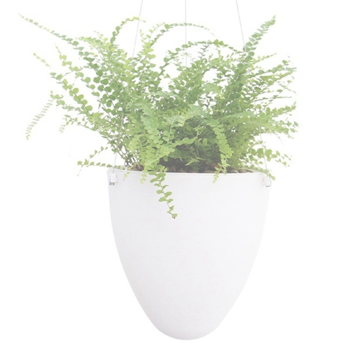 

Wire Hanging Plastic Flowerpot With Automatic Water Absorption And Frosted Surface(D09 Caliber 19cm )