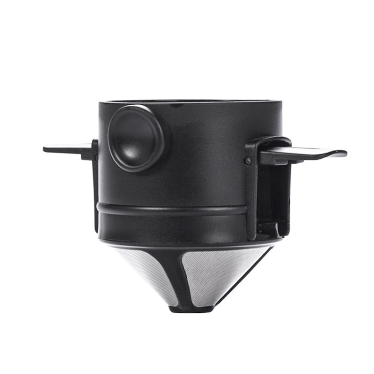 

Coffee Filter Travel Convenient Foldable Double Filter(Black)