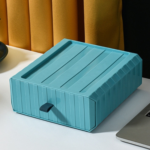 

2 PCS Desktop Storage Box Drawer Type Multi-Layer Storage Small Box Desk Organizer Rack(Light Blue)