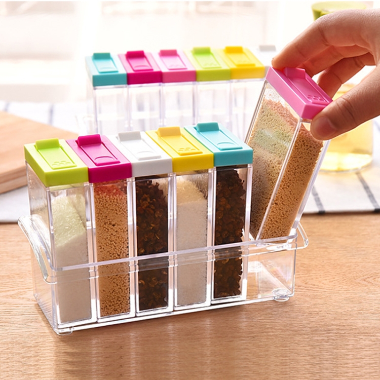 

6 PCS/Set Transparent Spice Seasoning Box Storage Bottle