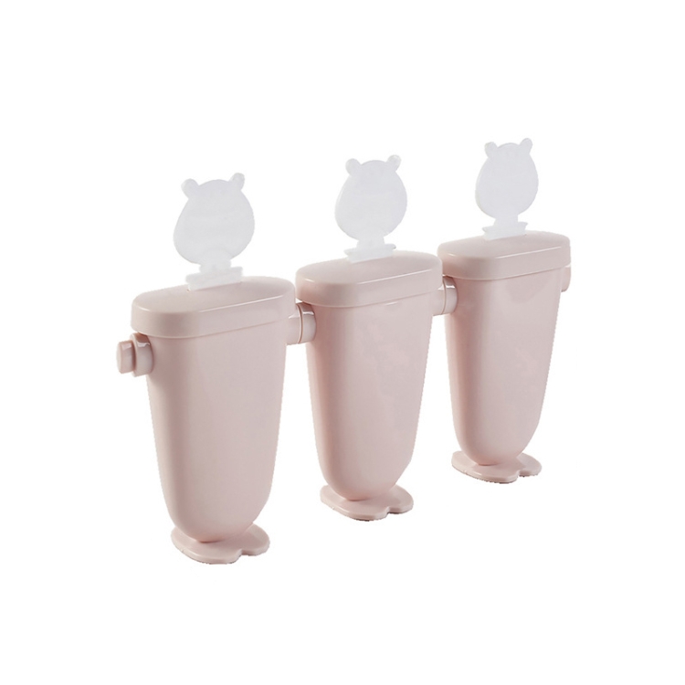 

Home Cartoon Animal Homemade Cute DIY Popsicle Ice Cream Mold, Style:Flat(Beige)