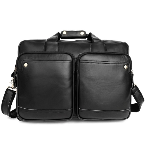 

9914 Large-Capacity Men Laptop Bag One-Shoulder Business Briefcase(Black)