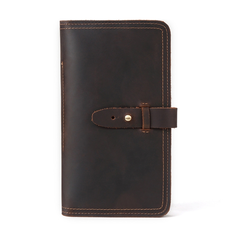 

2052 Multifunctional Long Men Wallet Casual Leather Clutch, Colour: Coffee