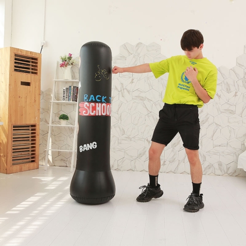 

PVC Fitness Inflatable Boxing Column Vertical Venturi Thickened Boxing Column, Specification: 120cm(Black)