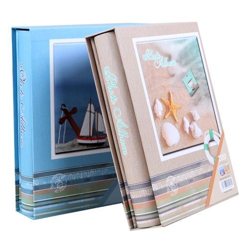 

2 PCS 6 Inch 4R 200 Sheets Photo Album Interstitial Album Baby Growth Photo Album(MX2-401 Two-color Mix)