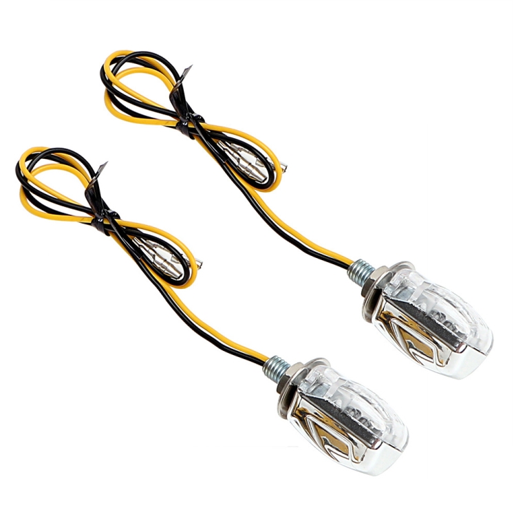 

1 Pair Motorcycle LED Turn Lamp Universal Modified Small Turn Light, Colour: Silver Shell