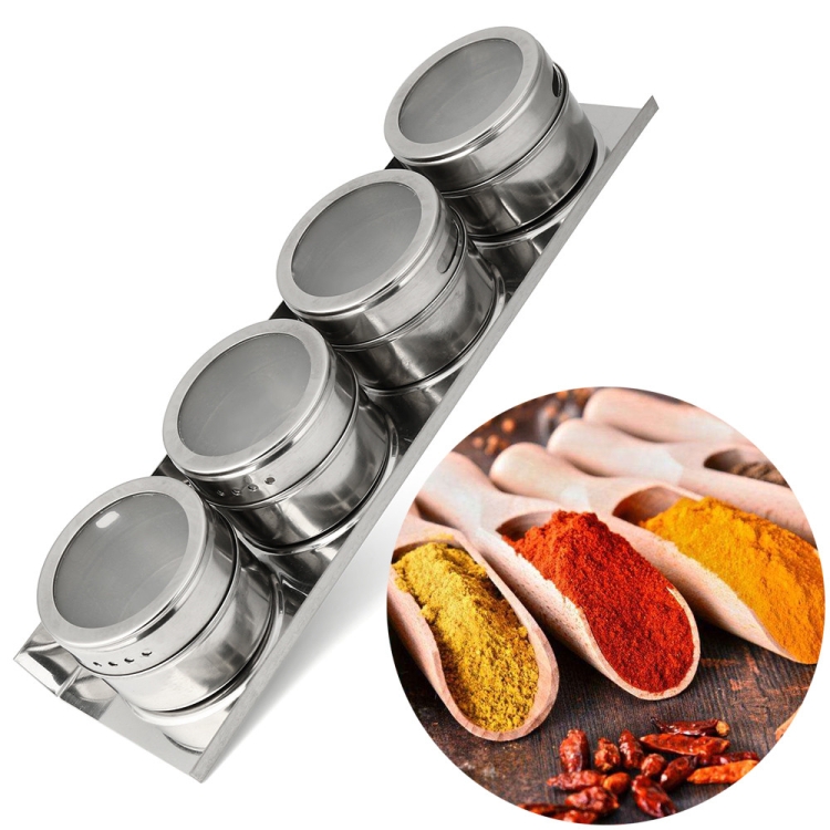 

Stainless Steel Magnetic Kitchen Seasoning Cruet Set