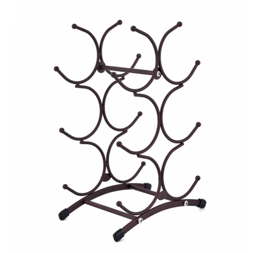 

Wrought Iron Red Wine Rack Handicraft Decoration Kitchen Table Can Hold 6 Bottles Of Wine Rack(Matte Bronze)