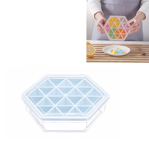 

Home Creative DIY Ice Grid Mould Hexagonal Homemade Ice Mold With Tray Ice Cube Ice Cream Ice Box(Blue)