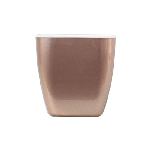 

3 PCS Imitation Metal Colorful Water Storage Plastic Flowerpot, Size: G103 Extra Small(Square Champagne Gold)