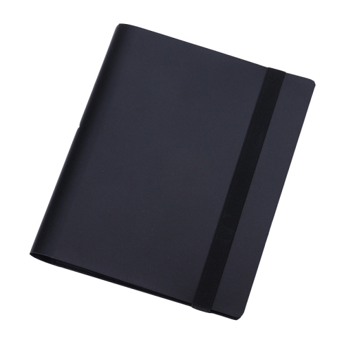 

3 Inch Elastic Solid Color Photo Album Large Capacity Polaroid Photo Star Card Storage Book, Number of internal paper pages: 3 Inch 160(Black)