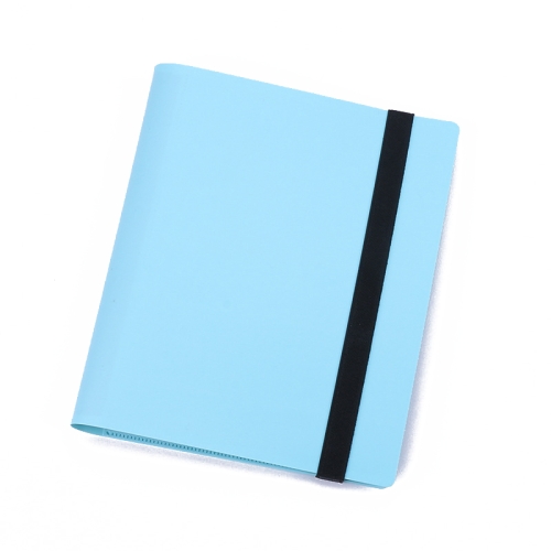 

3 Inch Elastic Solid Color Photo Album Large Capacity Polaroid Photo Star Card Storage Book, Number of internal paper pages: 3 Inch 160(Ice Blue)
