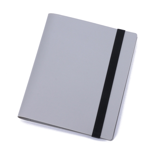 

3 Inch Elastic Solid Color Photo Album Large Capacity Polaroid Photo Star Card Storage Book, Number of internal paper pages: 3 Inch 160(Silver Gray)