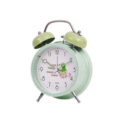 

Student Cute Style Bell Alarm Clock Bedside Mute Clock With Light Specification： Y33 3 Inch (Green)