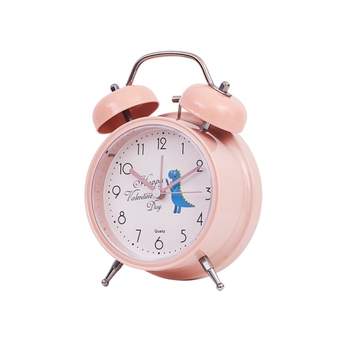 

Student Cute Style Bell Alarm Clock Bedside Mute Clock With Light Specification： Y33 3 Inch (Pink)