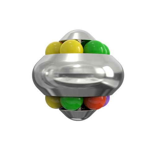 

Aluminum Alloy Psychedelic Magic Ball Educational Toys Decompression Marbles Toys, Colour: Elegant Silver