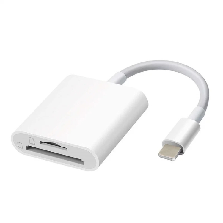 8 Pin to SD + TF Card Reader 2 in 1 Adapter For iPhone / iPad, Cable Length: 9.7cm(Double Slots)
8 Pin to SD + TF Card Reader 2 in 1 Adapter For iPhone / iPad, Cable Length: 9.7cm(Double Slots)