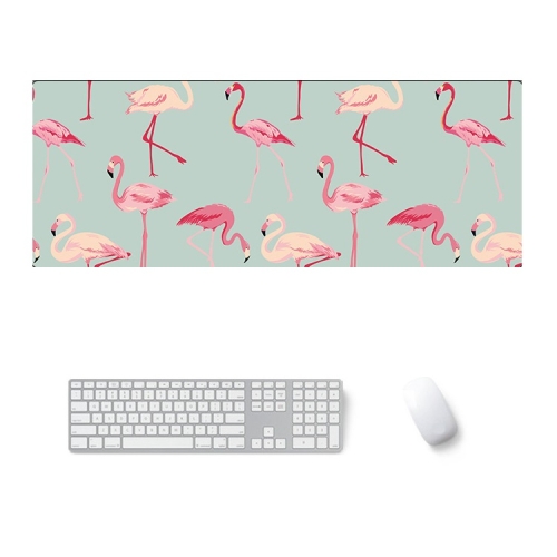 

800x300x3mm Office Learning Rubber Mouse Pad Table Mat(5 Flamingo)