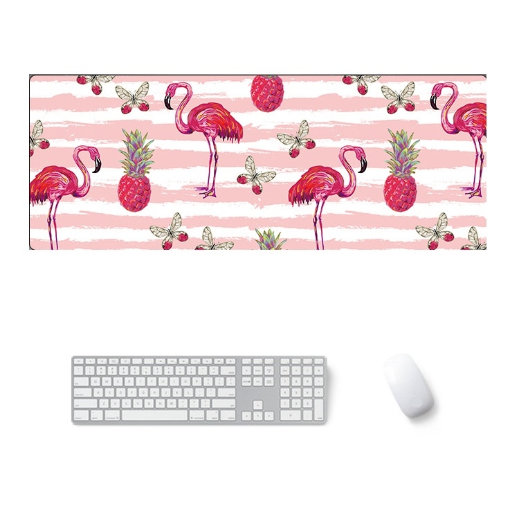 

800x300x4mm Office Learning Rubber Mouse Pad Table Mat(1 Flamingo)