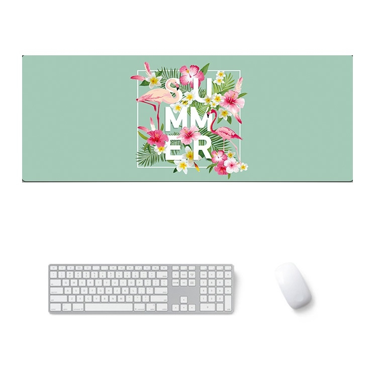 

900x400x4mm Office Learning Rubber Mouse Pad Table Mat(2 Flamingo)