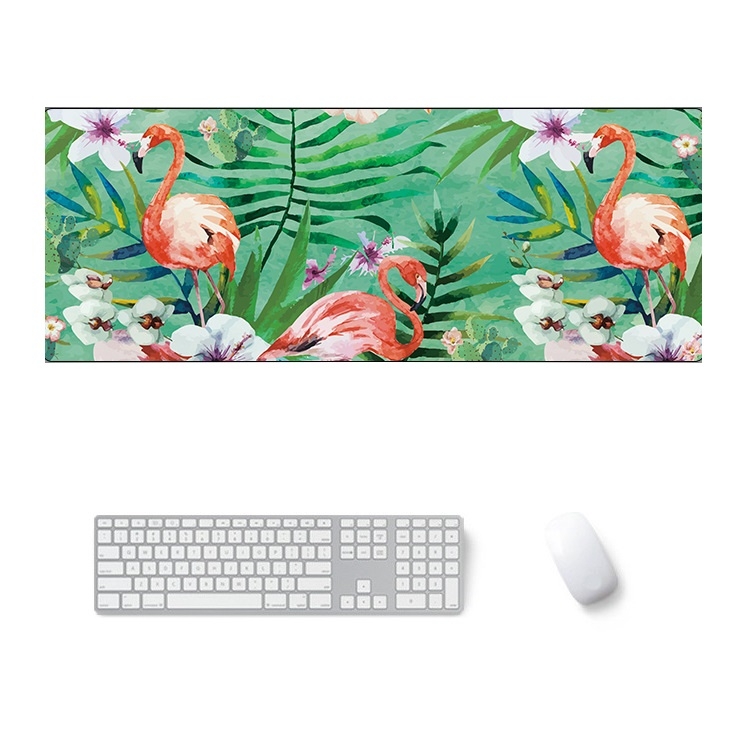 

900x400x5mm Office Learning Rubber Mouse Pad Table Mat(6 Flamingo)