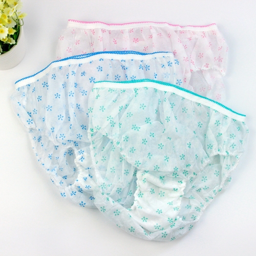 

2 Bags Pregnant Women Disposable Underwear Non-Woven Maternal Postpartum Cotton Bottom Paper Underwear, Color Random Delivery, Size: M(Printing)