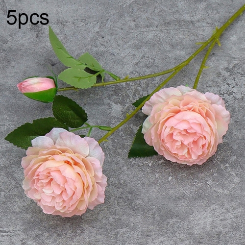 

10 PCS JC0055 Continental Core Flower Beam Wedding Simulation Flower Home Artificial Silk Flower(Peony Flesh Pink)