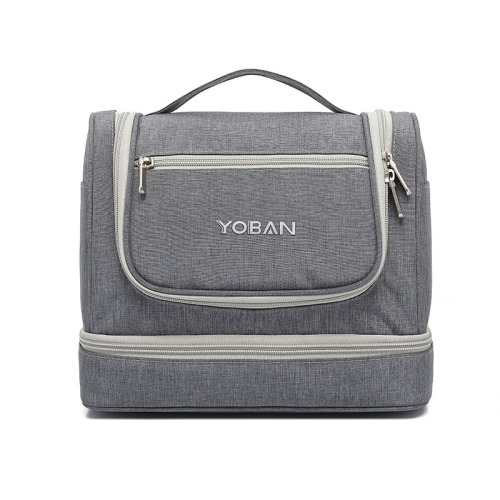 

YOBAN Y-1551L Travel Cosmetic Bag Large-Capacity Outdoor Storage Bag Hook Portable Anti-Mold Dry And Wet Separation Wash Bag(Grey)