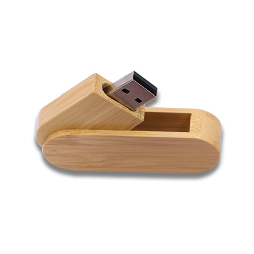 

USB 2.0 Wooden Rotating U Disk, Capacity: 16GB(Bamboo Wood)