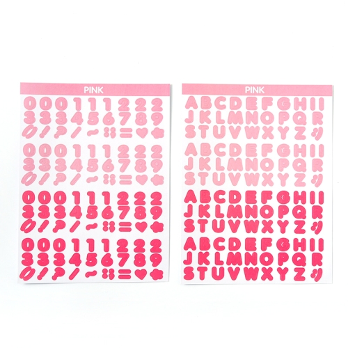 

10 Sets Handbook Diary Alphabet Stickers Cute Graffiti Color Decoration Stickers(Pink)