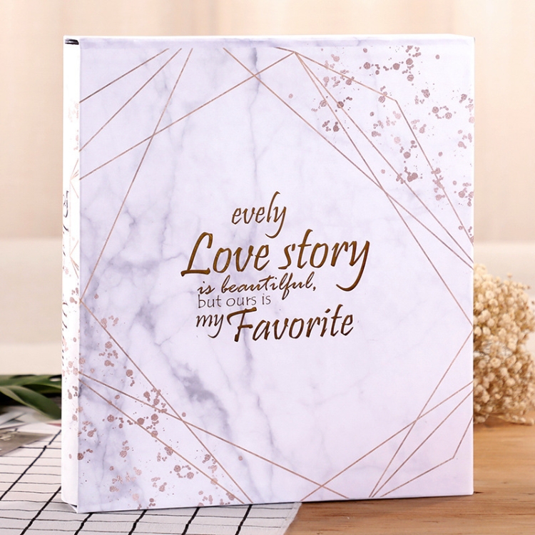 

7 Inch 200 Sheets Family Interstitial Plastic Album Book(Pure Love)