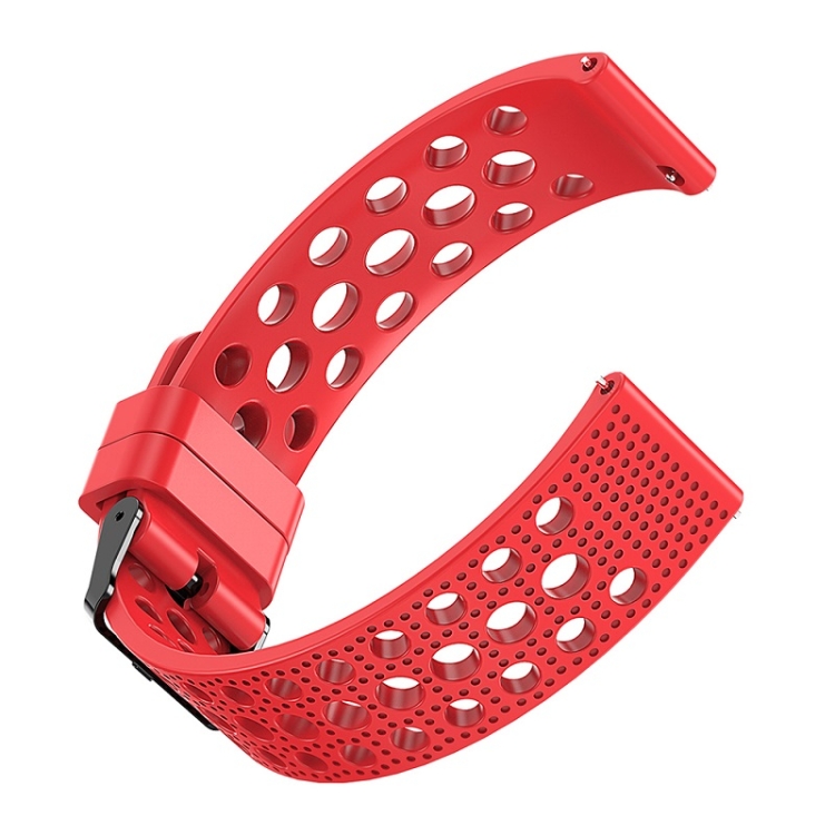 

Breathable Replacement Silicone Strap For Samsung Smart Watches，Size： 20mm (Red)