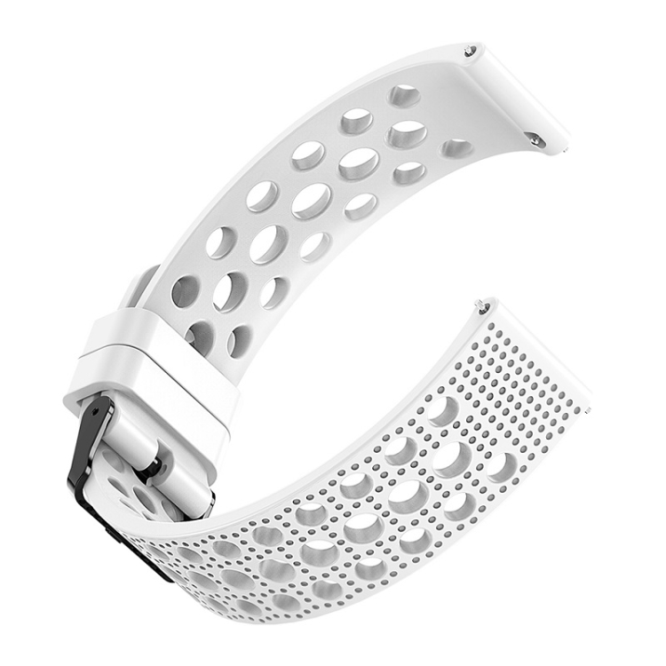 

Breathable Replacement Silicone Strap For Samsung Smart Watches，Size： 22mm (White)