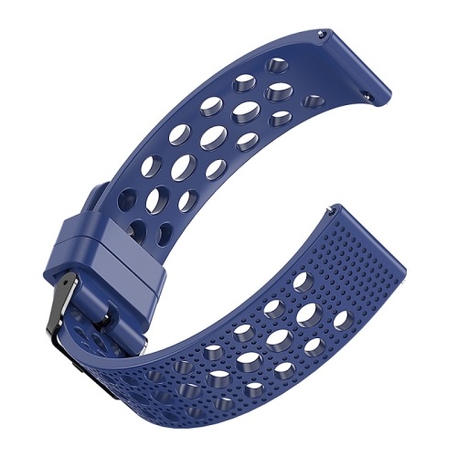 

Breathable Replacement Silicone Strap For Samsung Smart Watches，Size： 22mm (Blue)