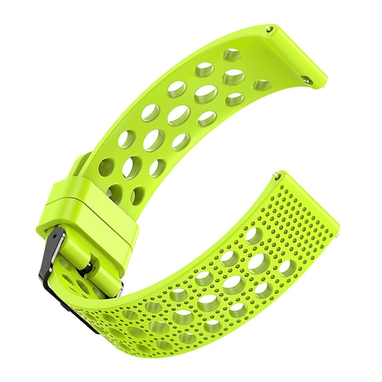 

Breathable Replacement Silicone Strap For Samsung Smart Watches，Size： 22mm (Green)