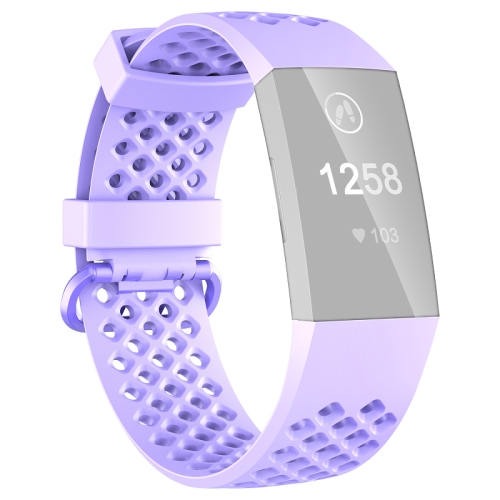 

2 PCS 3D Diamond Hollow Type Replacement Silicone Strap For Fitbit Charge4/3 Smart Watch, Colour: Lavender S Yards