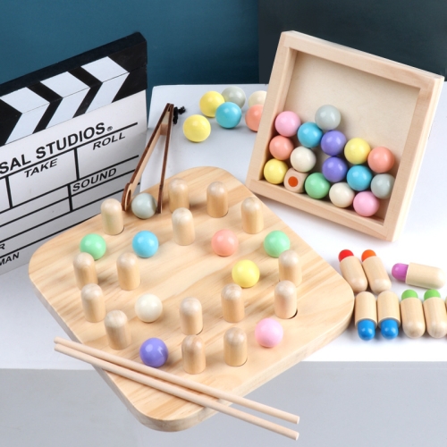 

Wooden Clip Beads Toy Children Chopsticks Training Toys, Colour: PAS-Brain Play Chess