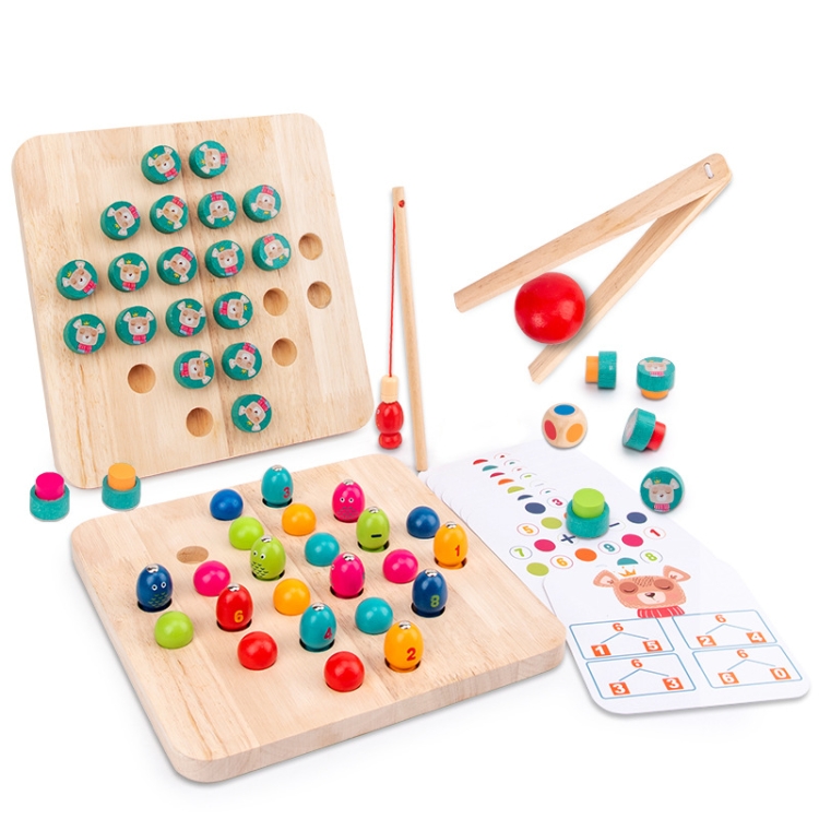 

Wooden Clip Beads Toy Children Chopsticks Training Toys, Colour: XHN-Bead (Square)