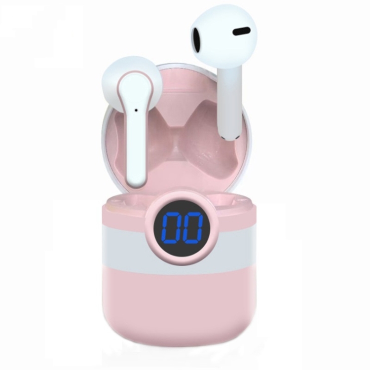 

XHR TWS Touch Control Wireless Bluetooth Headphones with Digital Display(Pink)