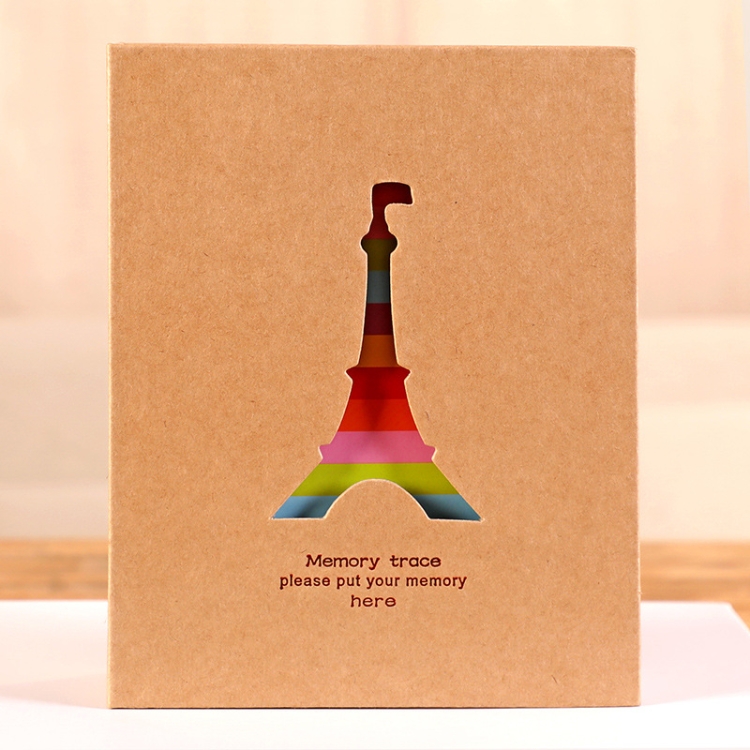 

3 PCS Large 6 Inch 100 Sheets Interstitial Family Plastic Album Book(Tower)