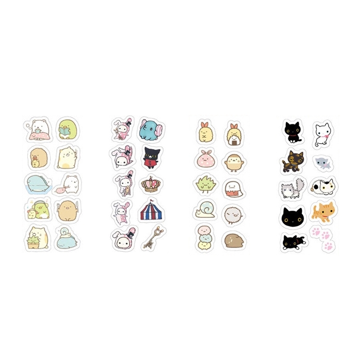 

20 Sets XWMTZ Cartoon Sticker Pack PET Hand Account Decoration Sticker, Style Random Delivery