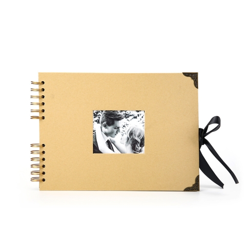 

2 PCS DIY Hand-Adhesive Horizontal Photo Album Specification: Kraft Paper