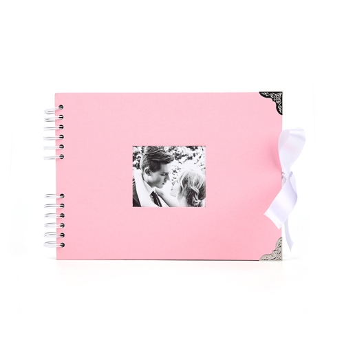 

2 PCS DIY Hand-Adhesive Horizontal Photo Album Specification: Pink