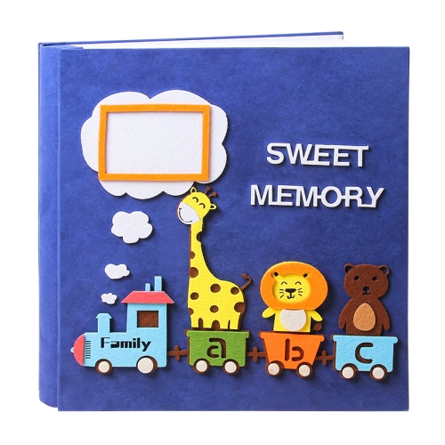 

Large-Capacity Self-Adhesive Film-Covered Family Photo Album DIY Baby Growth Memorial Album, Specification: 20Sheet 40 Sides Black Card(Animal Train)